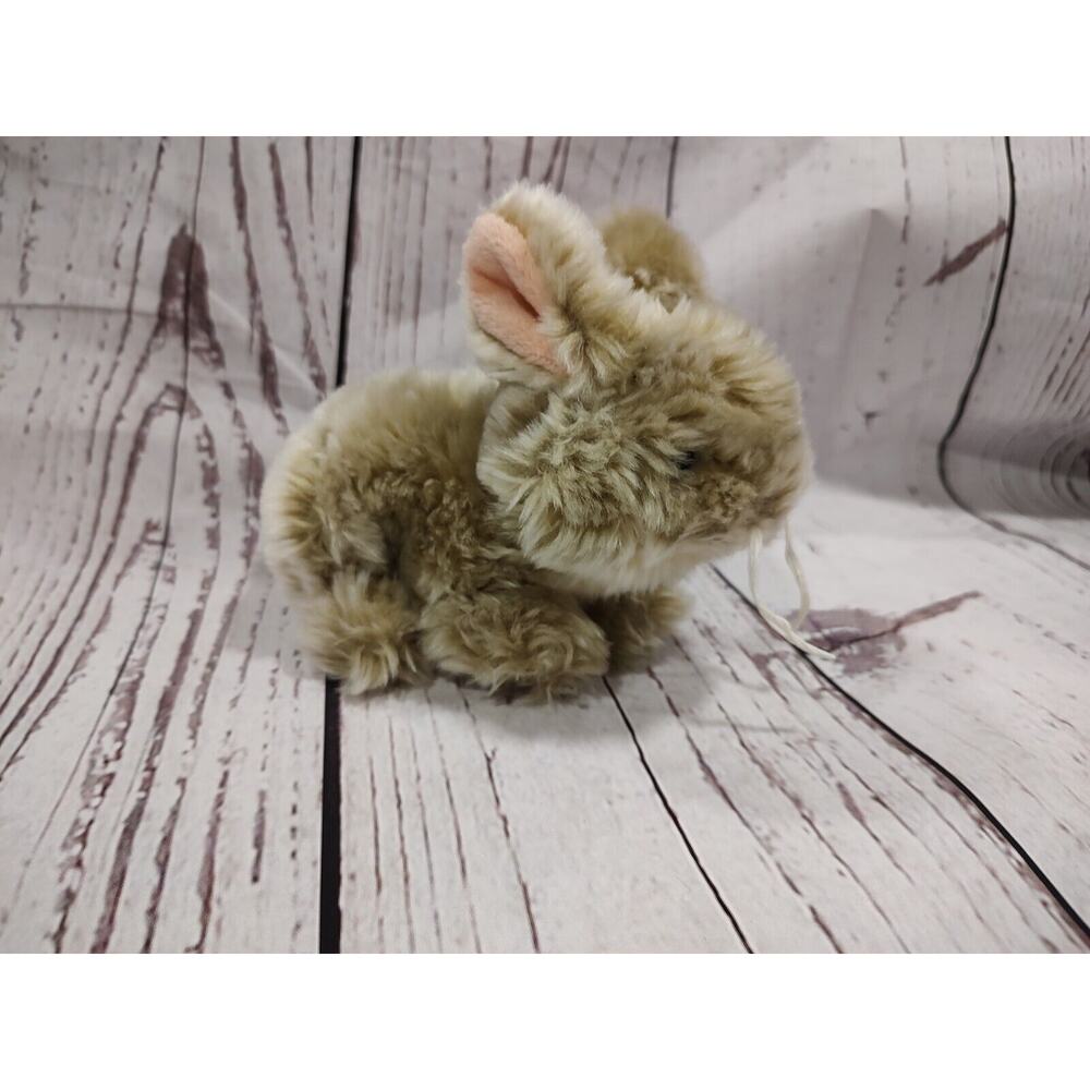 Bunny Rabbit Fuzzy Brown Plush Inter American stuffed Animal Realistic Easter